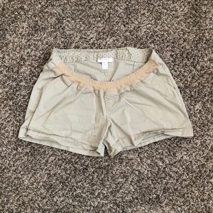 Motherhood Maternity Khaki Shorts Size Large